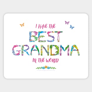 I have the best Grandma in the world - tropical wordart Magnet